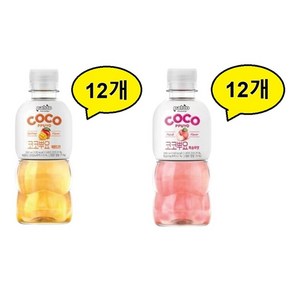 팔도 코코뿌요 280ml 24개(복숭아12개+애플망고12개), 24개