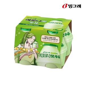 빙그레 메로나맛우유, 240ml, 16개