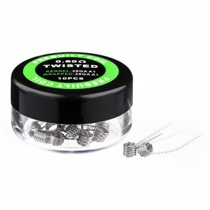 호환 10 개/상자 Ni80 코일 SS316L 외계인 융합 Clapton 히팅 와이어 전자 담배 액체 코튼 RDA RTA 탱크 Vape, 10개