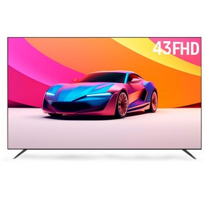 프리토스 43인치 109cm(43) FHD LED TV 원룸 캠핑 가성비 중소기업 티비, 고객직접설치, 스탠드형