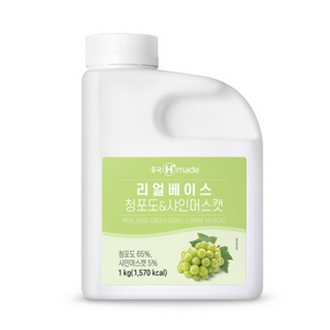 흥국 리얼베이스 청포도 샤인머스켓 1kg (냉장), 3개