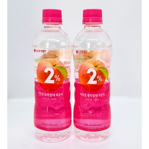 롯데칠성 2%부족할때복숭아, 500ml, 24개