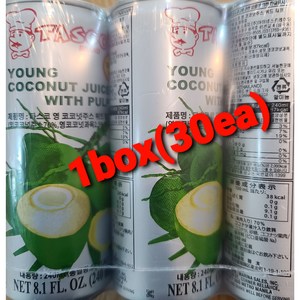 타스코 YOUNG COCONUT JUICE WITH PULP, 240ml, 30개