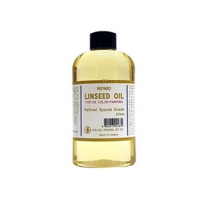 (한국화구) LINSEED OIL 270ml 린시드오일 유화보조, 1개