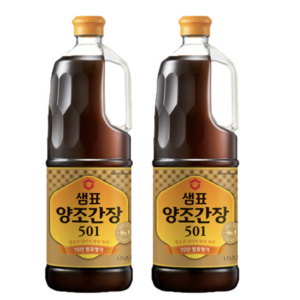 샘표 양조간장 501, 1.7L, 2개