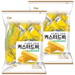 청우식품 커스터드바, 170g, 4개