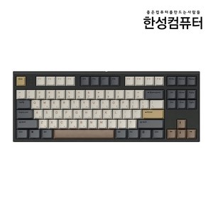 한성컴퓨터 GK777SE OfficeMaste 기계식 뽀송 (모카 코코아 38g) 유선 키보드 87키 텐키리스, 제조사축