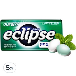 이클립스 스피아민트향 캔디, 34g, 5개