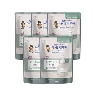 아이깨끗해 프리미엄 클린비건 무향 400ml리필 (옵션선택), 400ml, 5개