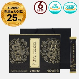 참바른홍삼 프라임 30포 (진세노사이드 25mg 고함량 홍삼스틱), 300g, 1개