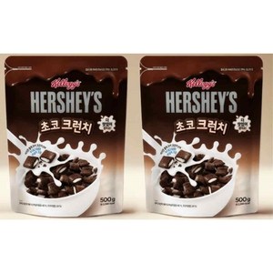 켈로그 허쉬 초코 크런치_파우치팩, 500g, 2개