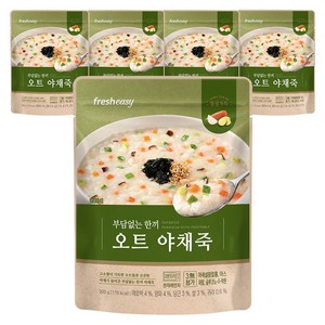 프레시지 부담없는 한끼 오트 야채죽 (파우치), 5개, 300g