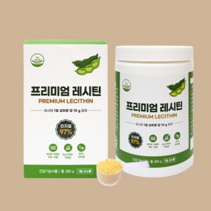 진정주 프리미엄 레시틴 300g 1개월분 100% 미국산 NON-GMO 대두 콜레스테롤 개선 글루텐프리, 1개