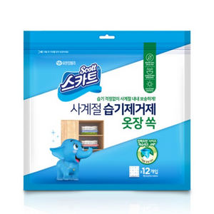 백앤 스카트 사계절 습기제거제 옷장 쏙, 360g, 12개