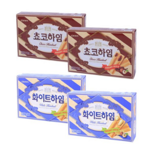 크라운 쵸코하임 142g x 2p + 화이트하임 142g x 2p 세트, 1세트