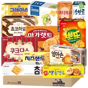 블루존 과자 12종 G세트(마가렛트+아이비+버터와플+쿠크다스화이트+엄마손파이+참크래커+소보로+땅콩샌드+치즈샌드+뽀또+초코하임+그레이스), 1세트, 1개