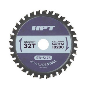 HPT 원형톱날 금속용 팁쏘 SB-S125 금속날, 1개