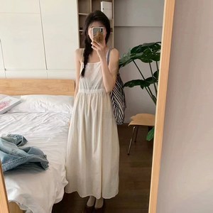 [뉴데이][자체제작] 여성 러블리 레이스 뷔스티에 롱 원피스