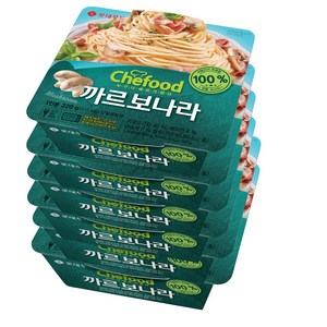 Chefood 까르보나라 스파게티 220gx6, 6개, 220g