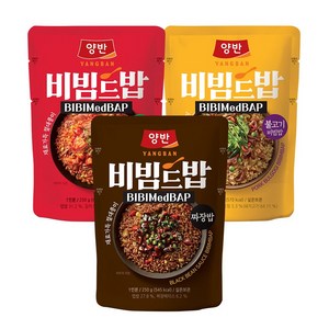 [동원] 양반 비빔드밥 (포켓)불고기 2개+참치김치 2개+짜장밥 2개 (총 6개), 6개, 250g