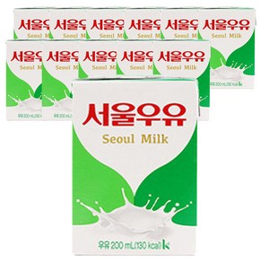 서울우유 멸균 흰우유, 200ml, 12개