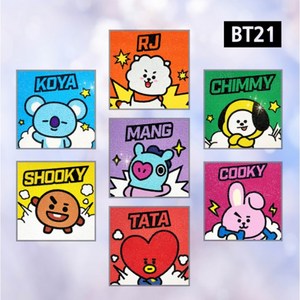 DIY 보석십자수 BT21 코믹 25x25, RJ, 1개, RJ