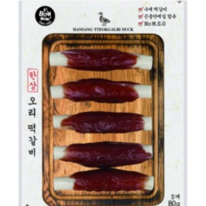 바우와우 한상떡갈비 강아지 건조간식 80g, 1개, 오리 80g 5개묶음