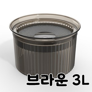 웨버몰 반려동물 PP+ABS 플로팅 물그릇 물튐방지 3L, 1개, 브라운