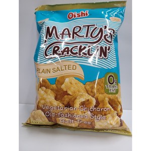 Oishi Marty's Cracklin Plain Salted 오이쉬 마티스 크래클링 플레인, 1개, 90g