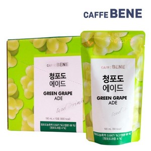 카페베네 청포도에이드 파우치음료, 190ml, 50개