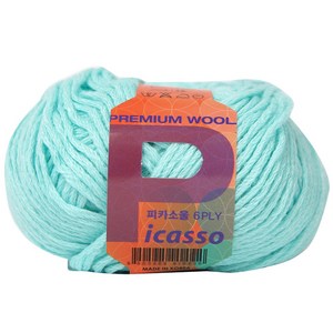 실바람 피카소울 6PLY 뜨개실, 민트, 1개