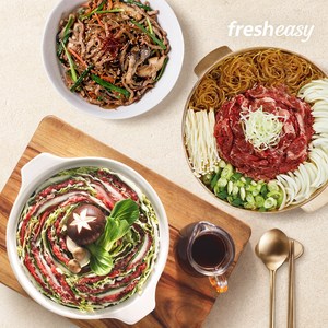 한상SET(밀푀유나베+서울식불고기전골+소고기버섯잡채) (냉장), 1세트, 1.6kg