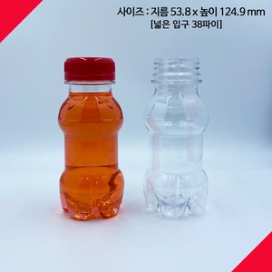 [보틀스] 150페트병 150미리 150ml 투명 페트병 주스병 플라스틱병 공병 소분병 작은병 소용량 미니병 국산 공장직영, 웜레드(38파이), 1개