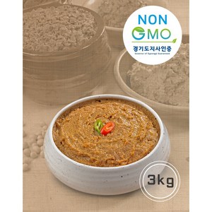 [무료배송]NON-GMO인증 순창 궁중된장 3kg 국산콩 전통된장 무첨가, 소분포장 X 3kg 1Pet용기, 1개