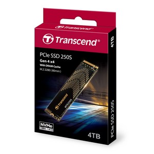 트랜센드 Tanscend MTE250S M.2 2280 NVMe 4TB TLC 히트싱크 기본포함 파인인포