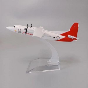 Avianca FOKKER 말레이시아 Satena HUNNU AERO MONGILIA F50 항공사 다이캐스트 비행기 모형 16cm 프로펠러, 03 White Avianca Fokker