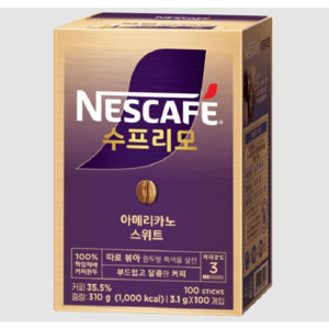 네스카페 수프리모 스위트 아메리카노, 3.1g, 100개입, 1개