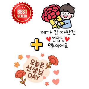[레브상점] 1+1 스승의날 앞뒷면 일회용 티셔츠 옷스티커 KC인증완료, 2 제가 잘 자란건_남아, 1개