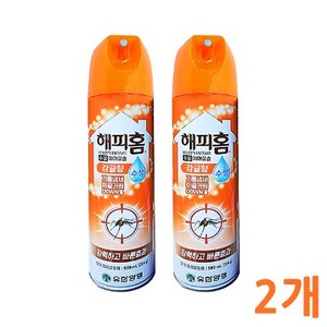 해피홈 수성 에어로솔 감귤향 500ml, 2개