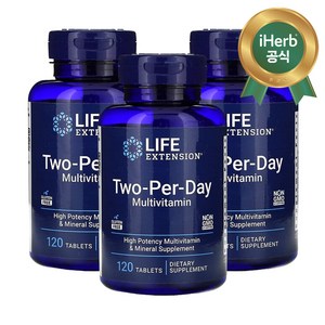 [3병] 라이프 익스텐션 투퍼데이 태블릿 Life Extension Two-Pe-Day Tablets 120 태블릿, 120정, 3개