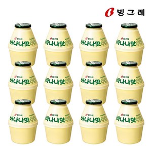 빙그레 바나나맛 우유, 240ml, 12개