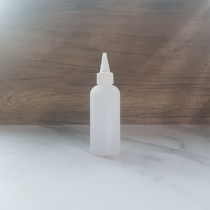 HDPE LDPE 다목적 원통형 150ml 용기, 화이트 뾰족캡, 반투명, 1개