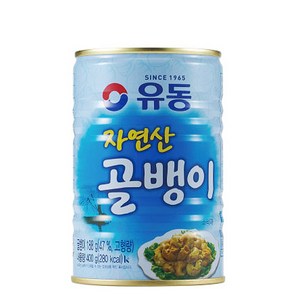 유동 자연산 골뱅이 400g 통조림 캔, 4개