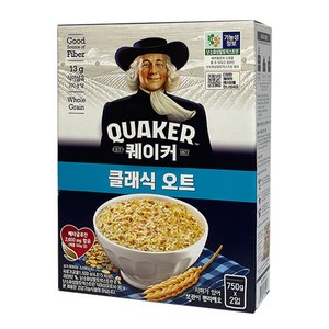 퀘이커 클래식 오트 1.5kg (750g x 2) (유통기한 25년 4월)오트밀 코스트코 귀리 씨리얼, 1개