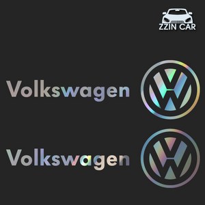 찐카 폭스바겐 Volkswagen 로고 차량용 데칼스티커 ZCG-18, 홀로그램, 1개