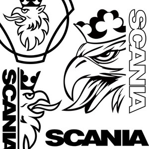 마이웨이카 스카니아 스티커 대형 SCANIA 로고 데칼 덤프 트럭 추레라, 흰색, 로고8 (우측), 1개