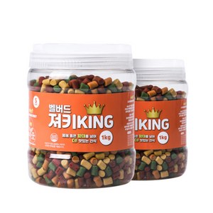 벨버드 강아지 가수분해 져키킹 S, 혼합맛(황태/연어/참치/오리/치즈), 1kg, 1개