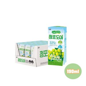 남양 청포도야 190mL 72팩(3box)/팩음료/주스/무배, 72개