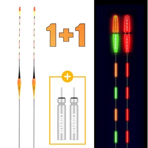 1+1 999피싱 수광 왕방울 스마트 전자찌 봉황 민물 낚시 찌 저부력 내림 찌, 2개, SK1501(총장35.5cm-부력1.2g)