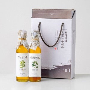 전라도청년 저온압착 청년참기름 180ml+청년들기름 180ml 명절선물세트, 180ml × 2개, 2개, 180ml